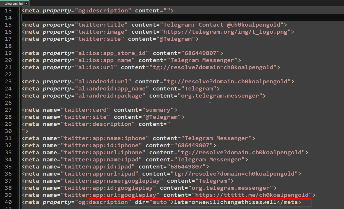 Local Modified Copy of Telegram Page